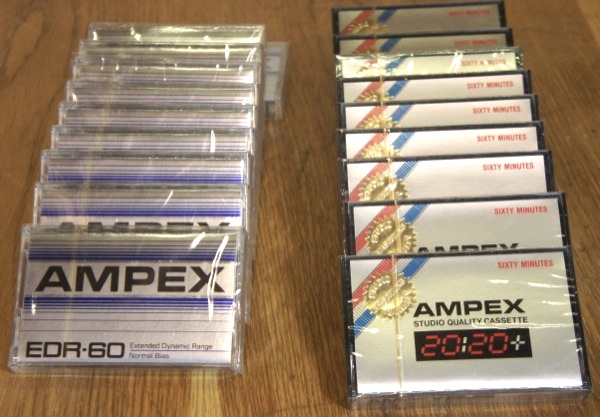 Ampex Studio Quality ja Ampex EDR-60 kasetteja – Classic Audio