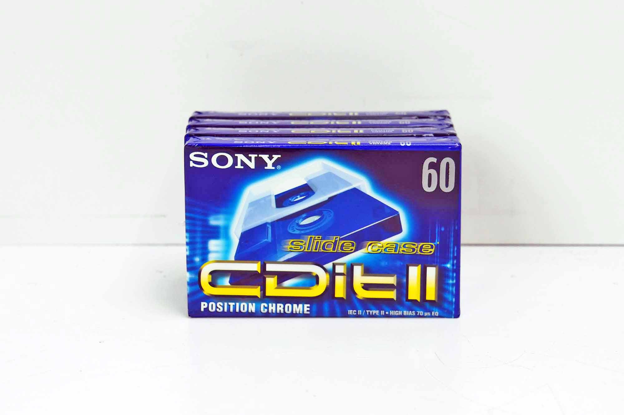Lot de 5 Cassettes Audio Vierges SONY CDit II 60 Mn - Sous Blister
